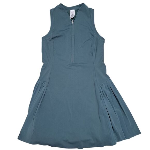 Athleta Advantage Activewear Golf Tennis Running Mini Dress Deep Ocean Teal Med - Picture 1 of 15